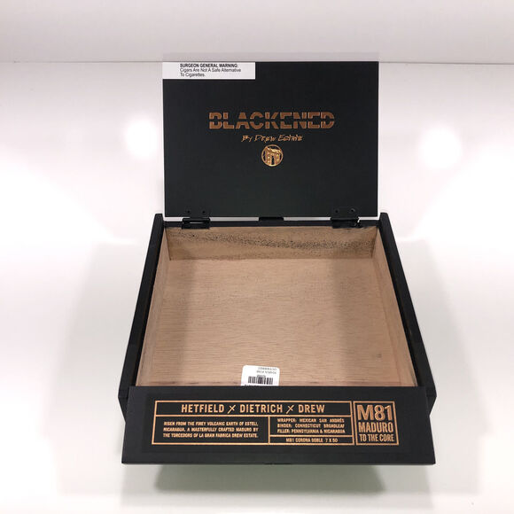 James Hetfield Metallica M81 Blackend Doble Empty Wooden Cigar Box 8.75x8x2 - Picture 8 of 8